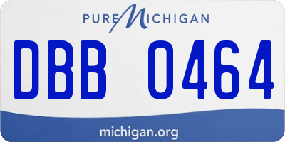 MI license plate DBB0464