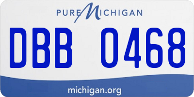 MI license plate DBB0468