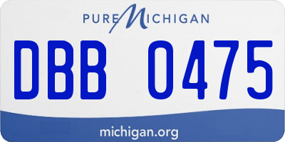 MI license plate DBB0475