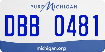 MI license plate DBB0481