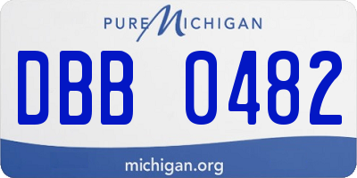 MI license plate DBB0482