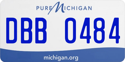 MI license plate DBB0484
