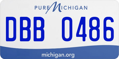 MI license plate DBB0486