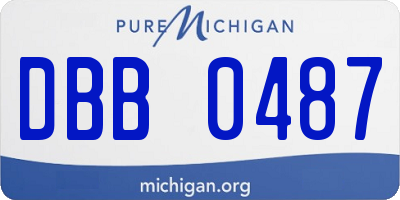 MI license plate DBB0487