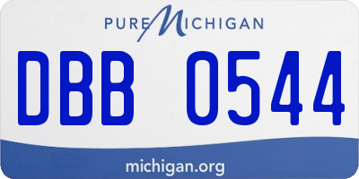 MI license plate DBB0544