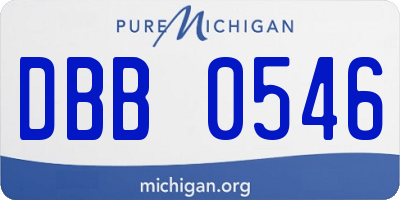 MI license plate DBB0546