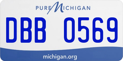 MI license plate DBB0569