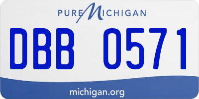 MI license plate DBB0571