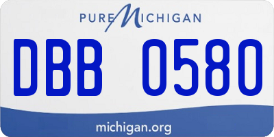 MI license plate DBB0580