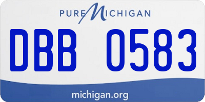 MI license plate DBB0583
