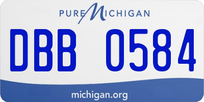 MI license plate DBB0584
