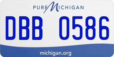 MI license plate DBB0586