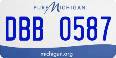 MI license plate DBB0587