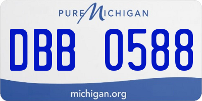 MI license plate DBB0588