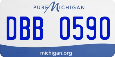 MI license plate DBB0590
