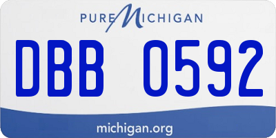 MI license plate DBB0592