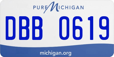 MI license plate DBB0619