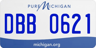 MI license plate DBB0621