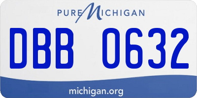 MI license plate DBB0632