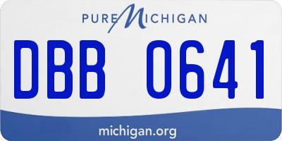 MI license plate DBB0641