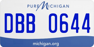 MI license plate DBB0644