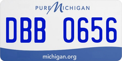 MI license plate DBB0656