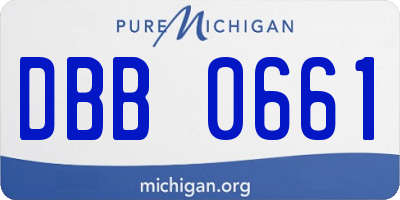 MI license plate DBB0661