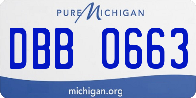 MI license plate DBB0663