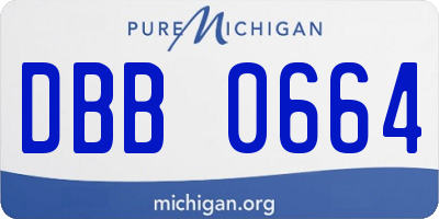 MI license plate DBB0664