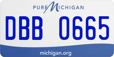 MI license plate DBB0665