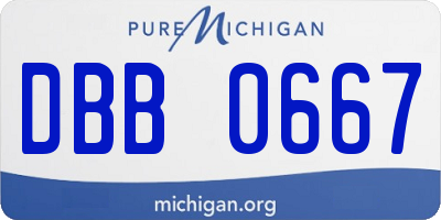 MI license plate DBB0667