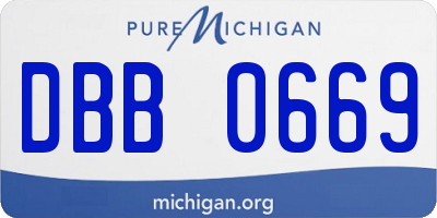 MI license plate DBB0669