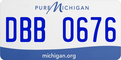 MI license plate DBB0676
