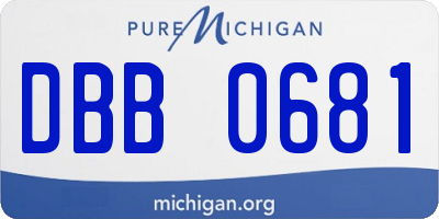 MI license plate DBB0681
