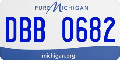 MI license plate DBB0682