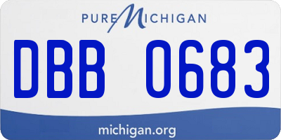 MI license plate DBB0683