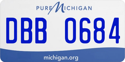 MI license plate DBB0684