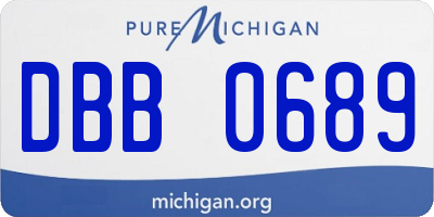 MI license plate DBB0689