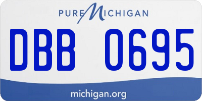MI license plate DBB0695