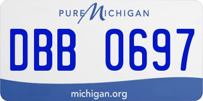 MI license plate DBB0697