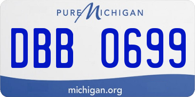 MI license plate DBB0699