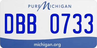 MI license plate DBB0733