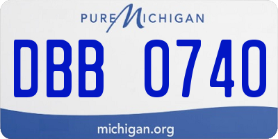 MI license plate DBB0740