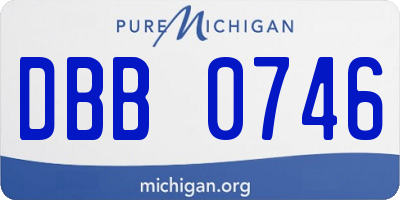 MI license plate DBB0746