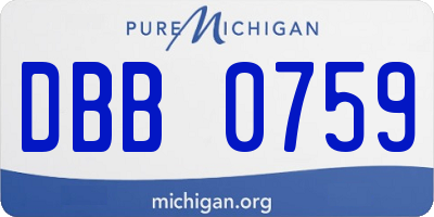 MI license plate DBB0759