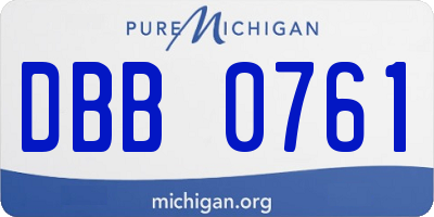 MI license plate DBB0761
