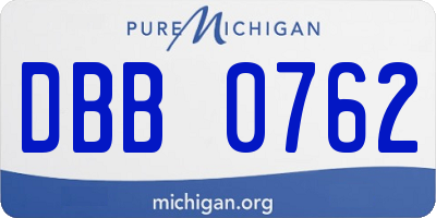 MI license plate DBB0762