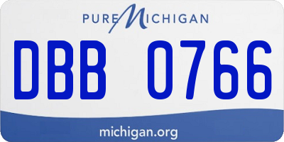 MI license plate DBB0766