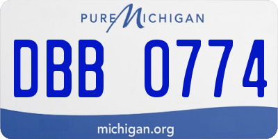 MI license plate DBB0774