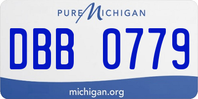 MI license plate DBB0779